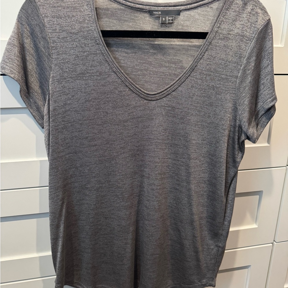 Vince Charcoal Short Sleeve Women's Tee